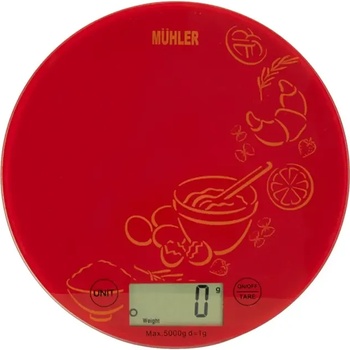 Homa Везна Muhler KSC-2026R ел. кухненска, червен, 5 kg (HS-05N)