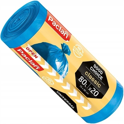Paclan Vrecia na odpad CLASSIC 80l - 20ks (modré), 20µ