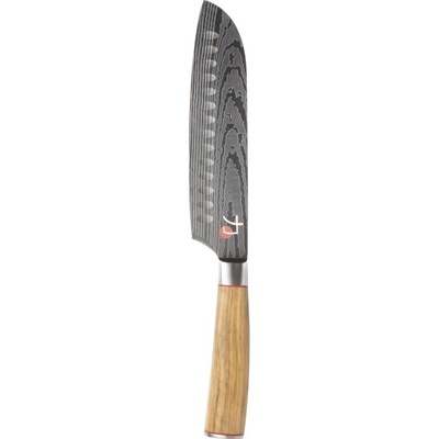 MASTERPRO nôž Santoku TETSU 17,5 cm nerez drevo