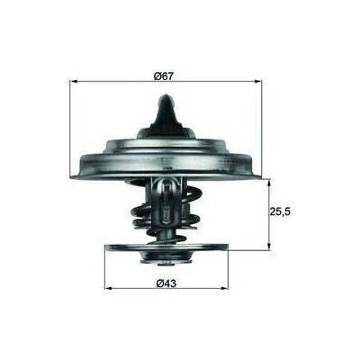 Termostat, chladivo MAHLE TX 18 75D