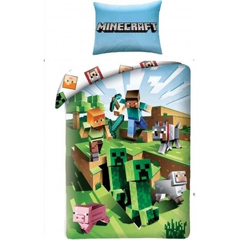 Halantex Obliečky Minecraft Farma animals Bavlna 140x200 70x90