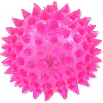 Dog Fantasy PLAČEK Hračka lopta LED růžový 6 cm 1ks