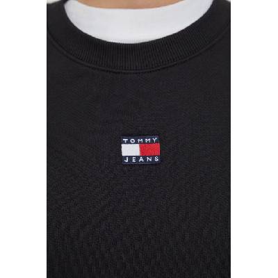 Tommy Hilfiger Памучен суичър Tommy Jeans в черно с апликация DW0DW17325 (DW0DW17325)