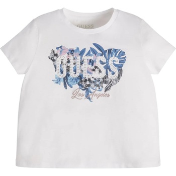 Image 1 of GUESS Едноцветна тениска с къс ръкав в бяло за момиче Guess