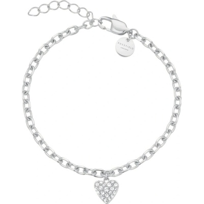 Rosefield Dámsky oceľový náramok s kryštálmi Chunky Heart JBCHS-J1322