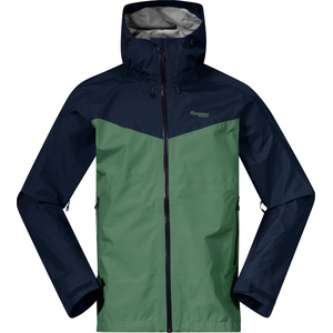 Bergans Мъжко водоустойчиво яке Bergans Skar Light 3L Shell Jacket Waterproof jacket - Dark Jade Green / Navy Blue - размер XL (002-2636-0414)