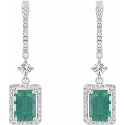 Eppi Smaragdové náušnice s diamantmi Kally E33942