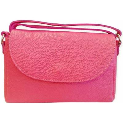 Vera Pelle dámská kožená kabelka crossbody 1663 D102 růžová