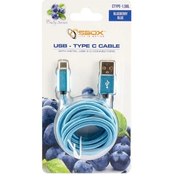 SBOX UUSB-TYPEC-15BL USB 2.0/TypeC, 1,5m, modrý
