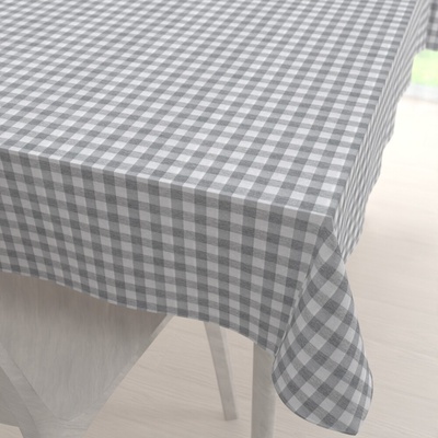 Biante Dekoračný obdĺžnikový obrus Rebeka RE-019 Sivo-biela kocka stredná 50x100 cm