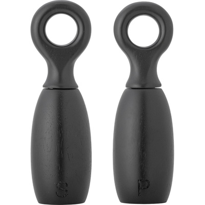 Мелнички за сол и пипер Martim от каучуково дърво черни 2 бр (82061968)