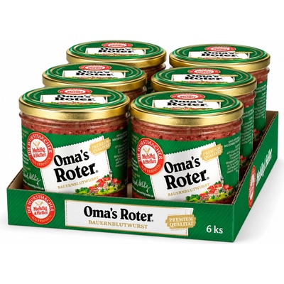 Mehlig & Heller Oma's Roter krvavá masová pomazánka ve skle 6x250g