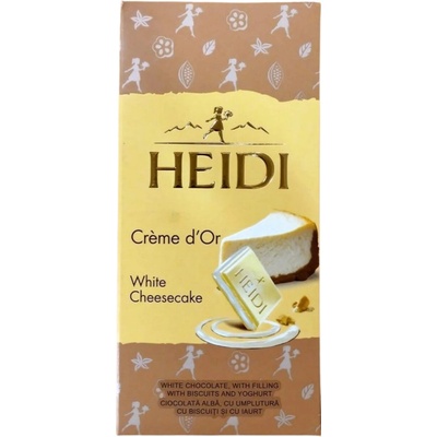 Heidi Créme d'Or White Cheesecake Bílá s náplní se sušenkami a jogurtovým práškem 90 g