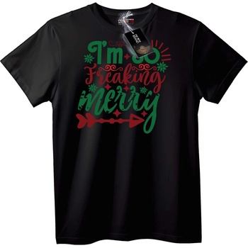 NOONEBRAND Тениска I'm So Freaking Merry - M, White