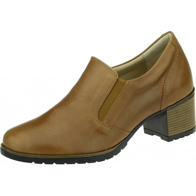 Rega Shoes Kožené mokasíny na podpatku G007