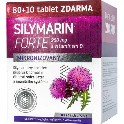 Naturprodukt Silymarin Forte 4 Játra + Imunitní systém 90 tablet