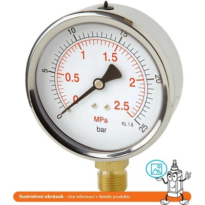 Pneumatics & Hydraulics Manometer robustný stranový 0/100 bar - 100 - M20x1,5