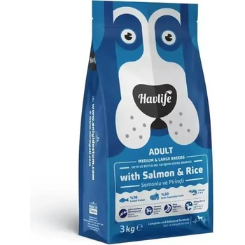 Image 1 of Normpati Храна за Кученца над 12мес за Средни и Едри Породи HAVLIFE Сьомга и Ориз 3кг (HAVLIFE DOG medium and large ADULT SALMON & RICE)