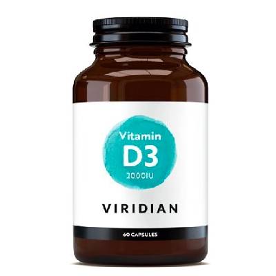 Viridian Vitamin D3 2000 IU 60 kapslí