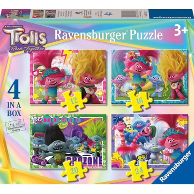 RAVENSBURGER Trollovia 4v1 12,16,20,24 dielov