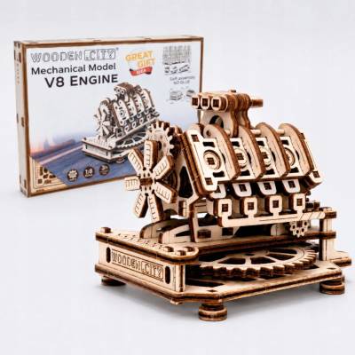 WOODEN CITY 3D puzzle Motor V8, 200 ks
