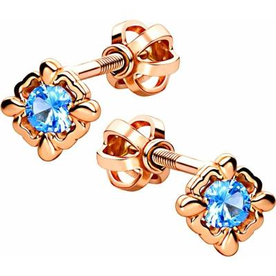 Zlaton Náušnice růžové zlato se zirkonem pecky 0.5cm 1.25g N05122501997
