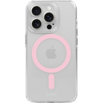 Holdit Калъф Holdit - MagSafe Case, iPhone 15 Pro Max, розов/прозрачен (7330985162831)