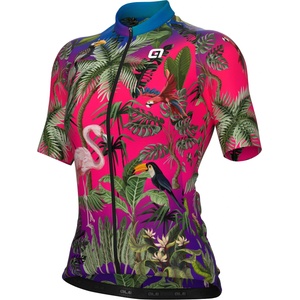 Alé Дамска фланелка с къс ръкав за колоездене Alé Women's PR-E Guyana S/S Jersey Cycling jersey - Pink - размер 4XL (156-1691-0119)