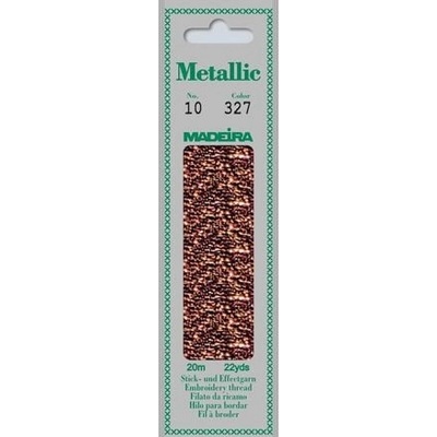 Vyšívací příze Madeira Metallic Perlé 10 (20m) barva 327 copper