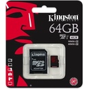 Pamäťové karty Kingston microSDXC 64GB UHS-I U3 + adapter SDCA3/64GB