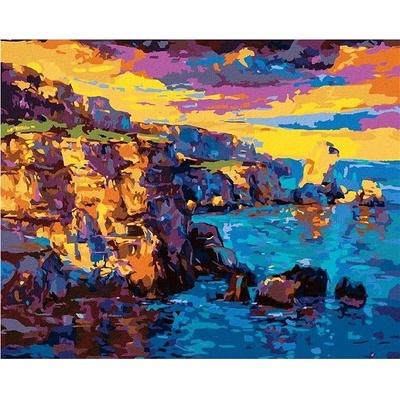 zuty Malování Podle Čísel Útes Ve Stylu Impresionismu 80 x 100 Cm Plátno