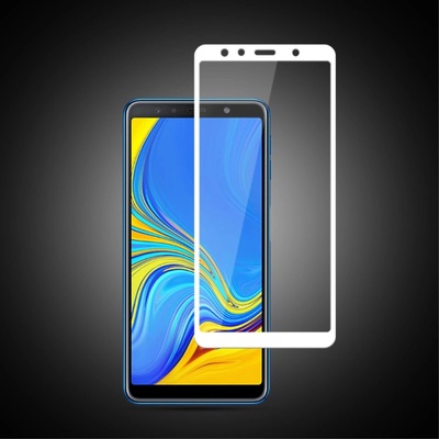 Удароустойчив стъклен протектор за екран марка Mocolo за Samsung Galaxy A7 2018 - цвят бял