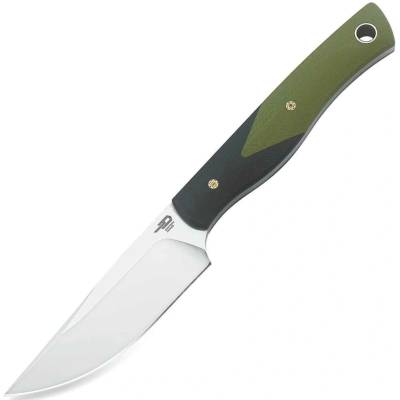 Bestech HEIDIBLACKSMITH#1 D2 Satin G10 Black and Green BFK01A