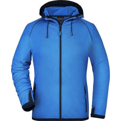 James & Nicholson Dámska športová mikina na zips JN570 Aqua / tmavomodrá