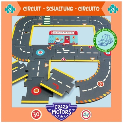 Djeco Obrie dráha Crazy Motors City circuit 26 dielov