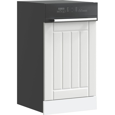 vidaXL Панел за миялна машина, Lucca, бял, инженерно дърво (853887)