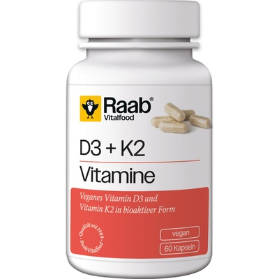 Raab Vitalfood Vitamin D3 + K2 - 60 капсули