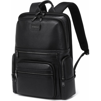 MYBALO Matterhorn Kožený batoh na notebook 15,6" 177 černý