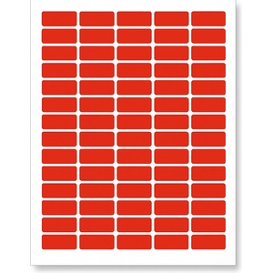 CDRmarket Самозалепващи етикети 38 x 21, 2 mm, 65 етикета, A4, 20 листа, червени (R0ECO.0102RED)
