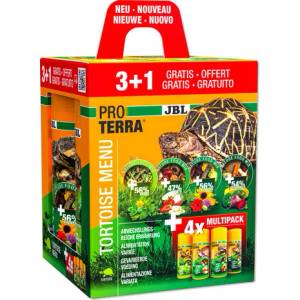 JBL PROTERRA TORTOISE MENU 250ml 3+1 Комплект от 4 храни за сухоземни костeнурки - Florsil, Fructil, Vegabil, Herbil