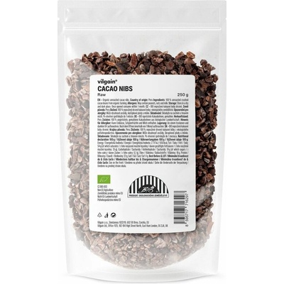 Vilgain Kakaové bôby drvené BIO nesladené 250 g