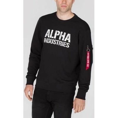 Alpha Industries mikina Camo Print Sweat černá/bílý nápis
