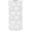 MagicHome Gule 30 ks biele lesklé mix na vianočný stromček 6 cm