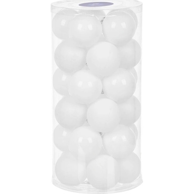 MagicHome Gule 30 ks biele lesklé mix na vianočný stromček 6 cm