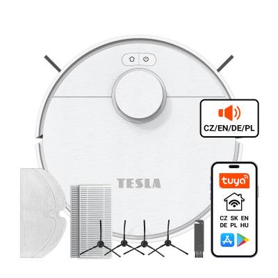 TESLA RoboStar iQ550 - laserový robotický vysavač (bílá barva)