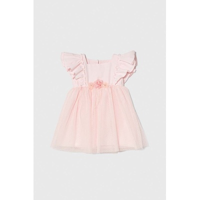 Jamiks Детска памучна рокля Jamiks в розово къса разкроена (JUDITH.II.Suk.JLG077.G)