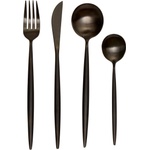 Premier Housewares Черен прибори за хранене 16 бр. от неръждаема стомана Modern retro - Premier Housewares (0922610)