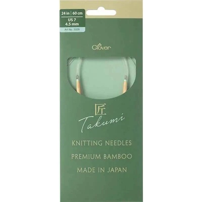 Clover kruhové otočné fixní jehlice Pro Takumi 60cm 4,5mm