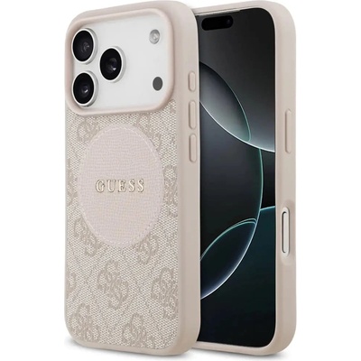 GUESS Калъф Guess 4G Circle Classic Logo MagSafe за iPhone 17 Pro - розов (3666339490065)