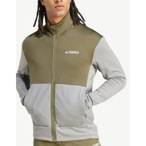 Adidas Terrex Multi Light Fleece Full-Zip Grey/Green - magazinko